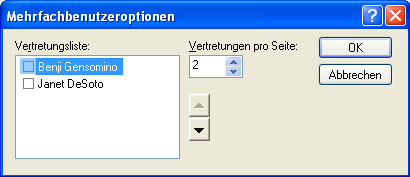 Dialogfeld „Mehrfachbenutzer“ 									