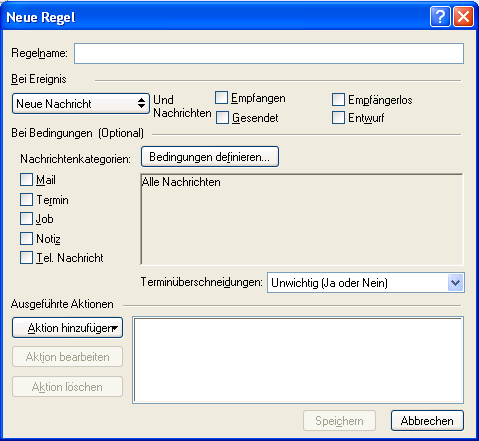 Dialogfeld „Neue Regel“ 									