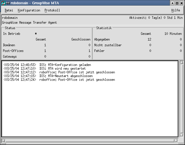 MTA-Konsole unter Linux