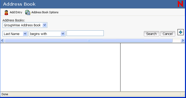 Hauptlayout "Adressbuch"