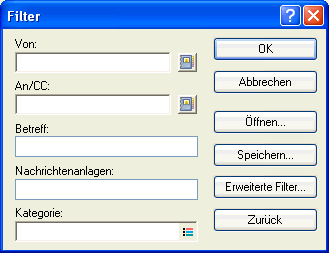 Dialogfeld "Allgemeiner Filter"