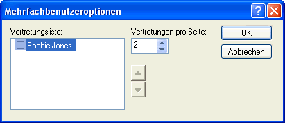 Dialogfeld "Mehrfachbenutzer"