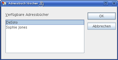 Dialogfeld "Adressbuch löschen"