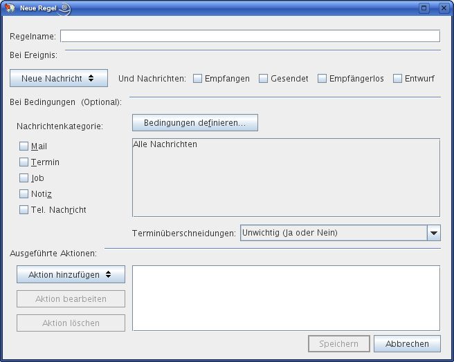 Dialogfeld "Neue Regel"