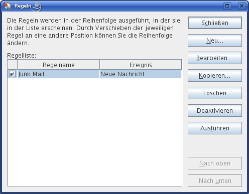 Dialogfeld "Regel"