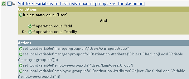 Description: Policy to Test for the Existence of Groups and for Placement