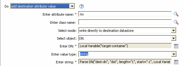 Description: Add Destination Attribute Value