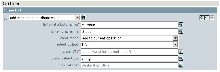 Description: Argument Actions Builder for each 