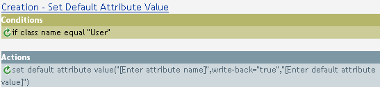 Description: Policy to Set Default Attribute Value