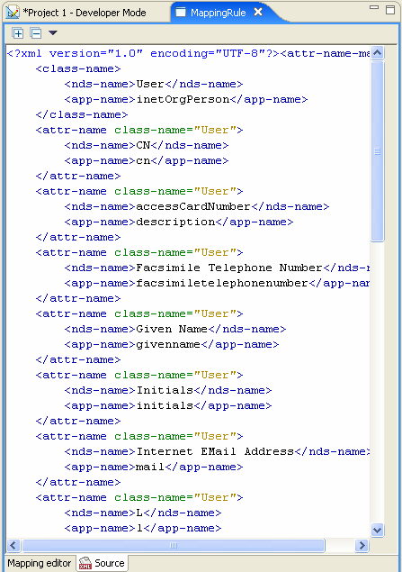 Description: Schema Mapping Policy Source