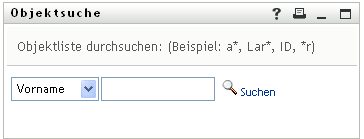 Auf der Suchseite werden Sie zur Eingabe von Suchkriterien aufgefordert