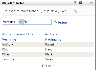 Auf der Suchseite werden Suchergebnisse angezeigt