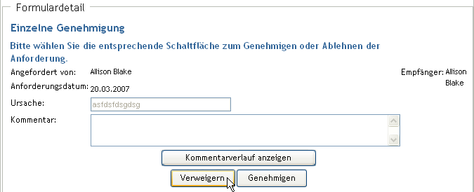 Seite „Formulardetail“ 