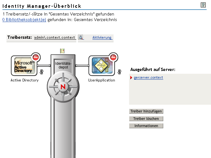 Anzeige von Treibern in einem Treibersatz