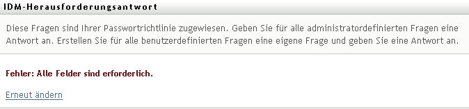 Erfolgreiche Sicherheitsantwort für Passwort