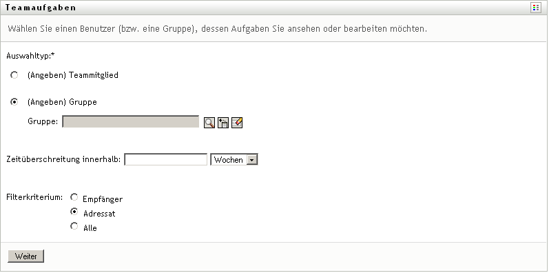 Optionsfeld „Gruppe angeben“ 