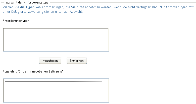 Liste „Abgelehnt für den angegebenen Zeitraum“