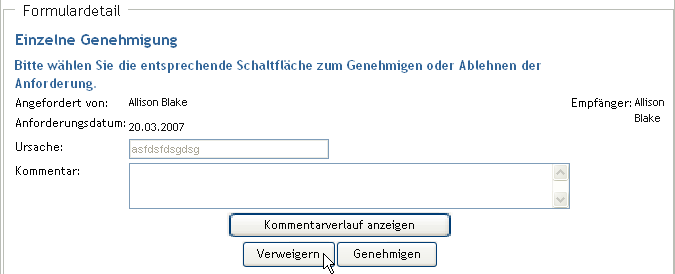 Seite „Formulardetail“ 