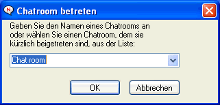 Dialogfeld "Chatroom betreten"