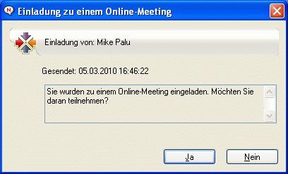 Einladung zum Conferencing-Meeting