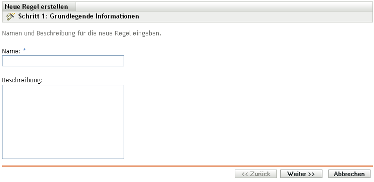 Assistent "Neuen Registrierungsschlüssel erstellen"- Seite "Grundlegende Informationen"