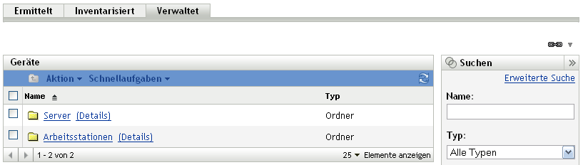 Stammordner für alle Gerätetypen