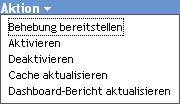 Menü „Aktion“
