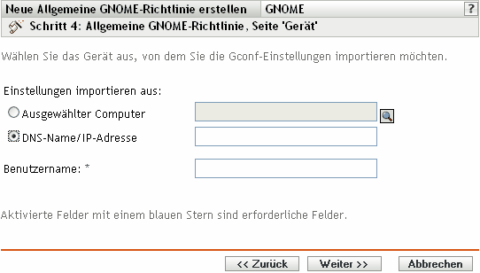 Seite Gerät