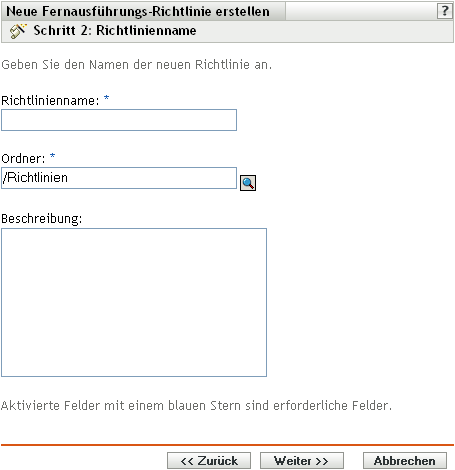 Seite Richtlinienname