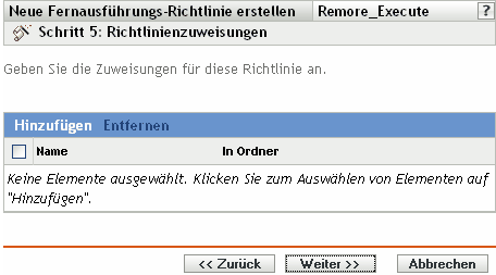 Seite Richtlinienzuweisungen