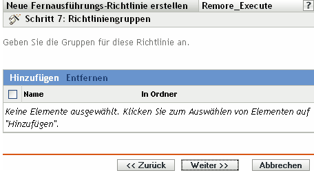 Seite Richtliniengruppen