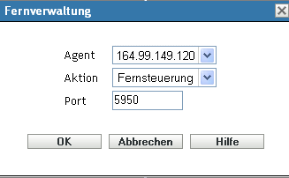 Dialogfeld Fernverwaltung