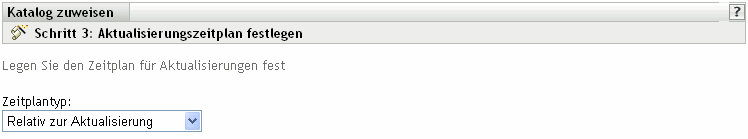 Seite "Zeitplan für Bundle-Installation"