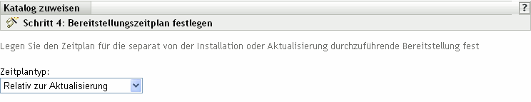 Seite "Zeitplan für Bundle-Bereitstellung"