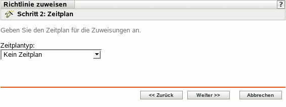 Seite "Zeitplan"