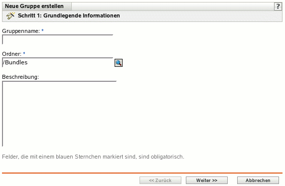 Seite "Grundlegende Informationen"
