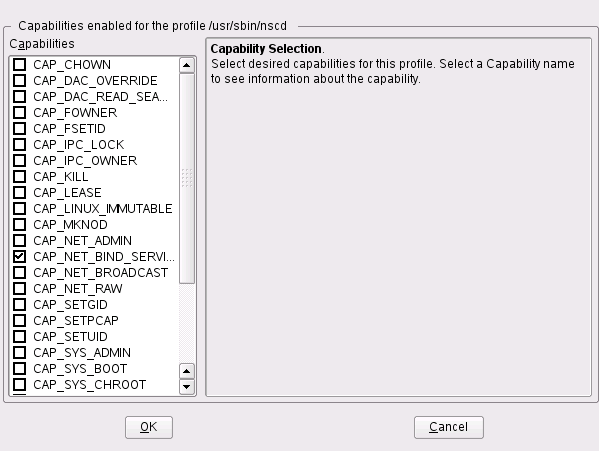 Select capabilities