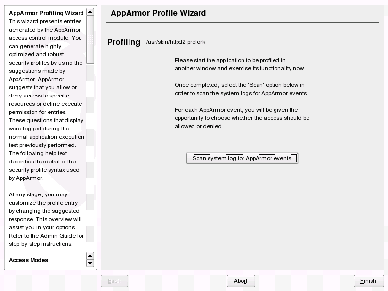 AppArmor Profiling Wizard