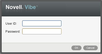 Vibe OnPrem Login page