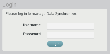 Synchronizer Web Admin Login page