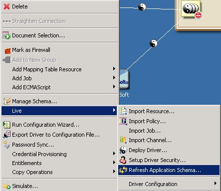 The Refresh Application Schema menu option