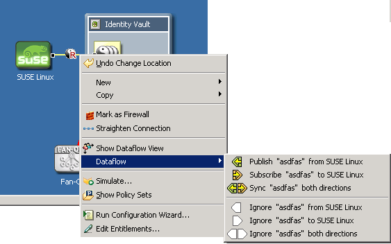 The Dataflow menu option