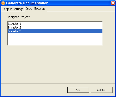 Output Settings and Input Setting