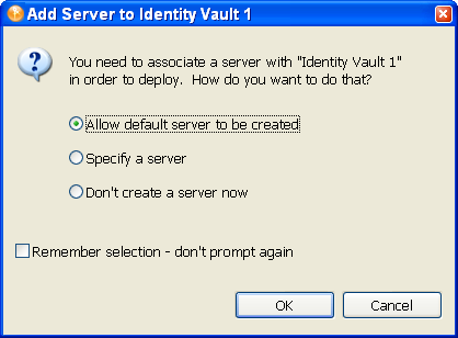 Associating a server with an Identity Vault