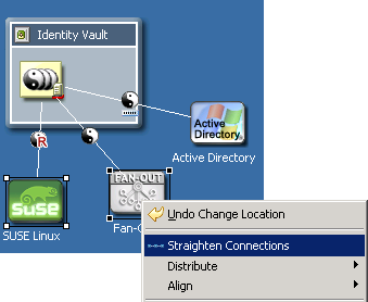 The Straighten Connection option