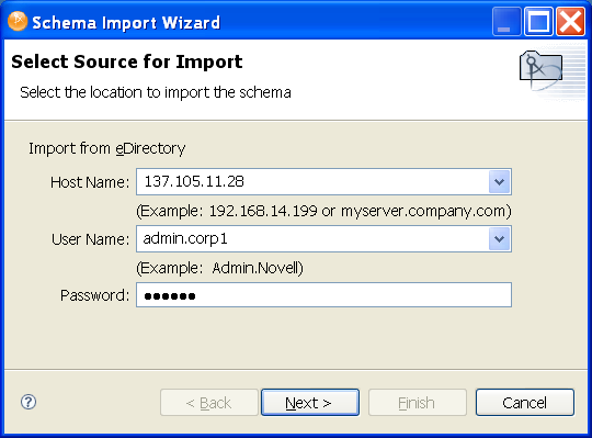 Fields to import the schema