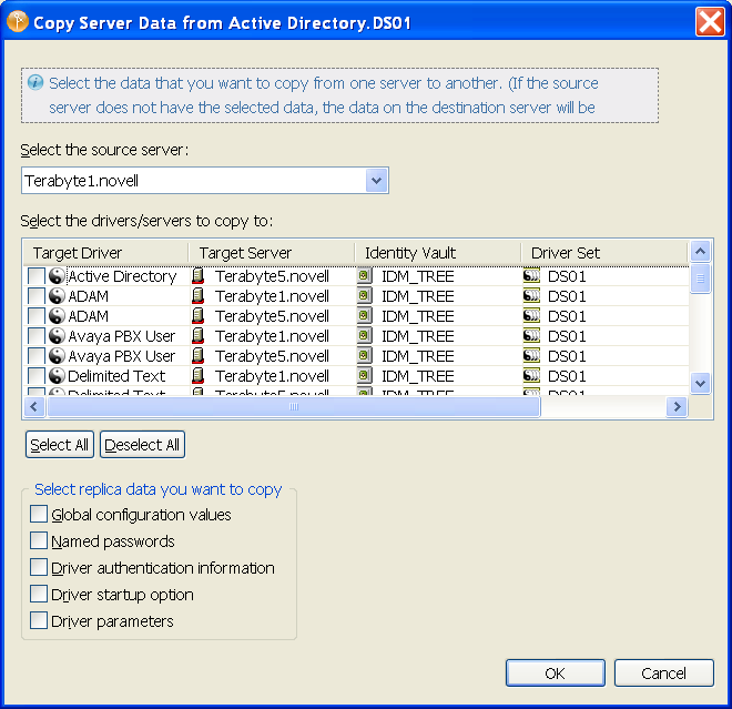 Migrating server data for a driver.