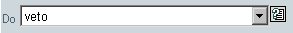 Veto action in the Rule Builder interface.