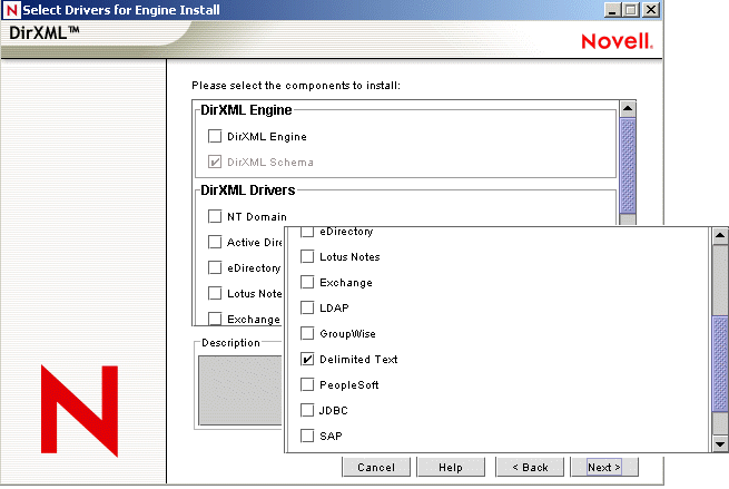 The Delimited Text check box