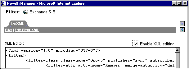 The Enable XML Editing check box